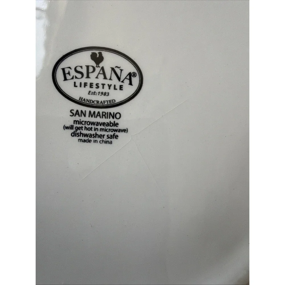 Espana Lifestyle Handcrafted SanMarino Salad 3 Plates Some Small Scratches 8.75